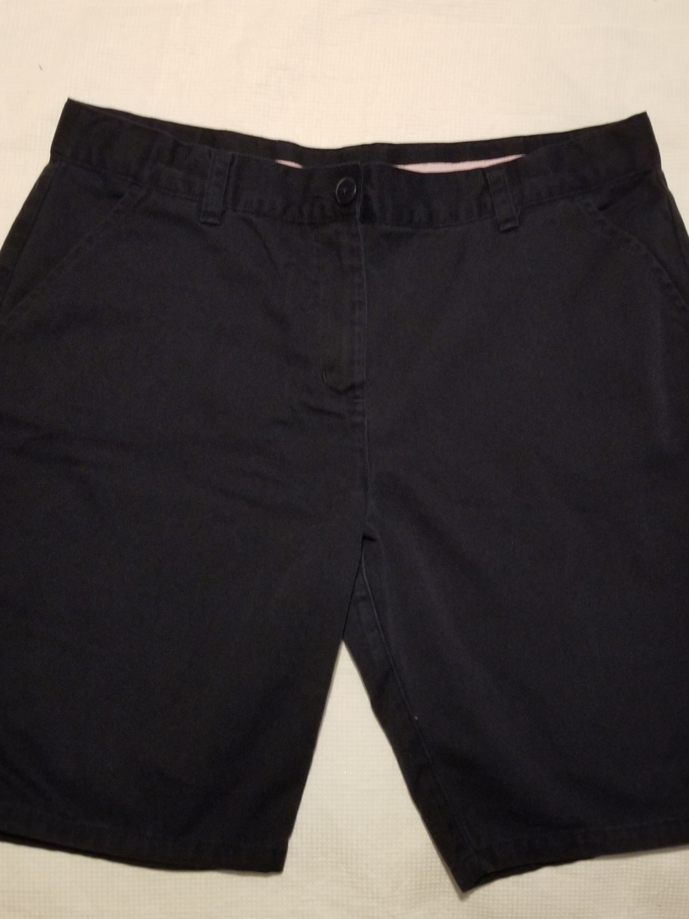 Austin Trading Co. Youth's 16 1/2 Navy Blue Uniform Shorts With Pink Inner Trim